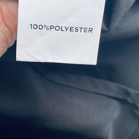 Bloom Chic Tunic Top Plus Size 28 Black Button Up Roll Tab Sleeves Satin NEW - Picture 9 of 9